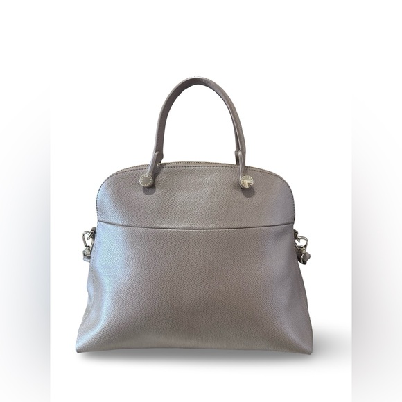 Furla Tan Beige Two Way Piper dome bag made from Saffiano leather - Picture 3 of 10